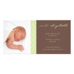 Foto floral dulce de la invitación del nacimiento  tarjetas fotograficas personalizadas