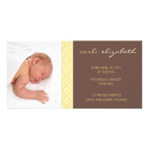 Foto floral dulce de la invitación del nacimiento  tarjetas fotograficas 