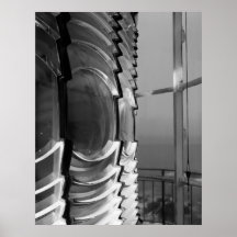 Foto industrial - lente del faro de Fresnel Posters
