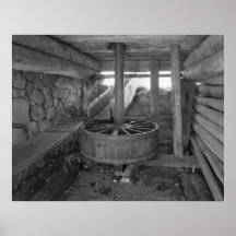 Foto industrial - rueda de agua del molino del gra impresiones