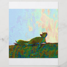 foto psychadelic de la ardilla tarjeta publicitaria