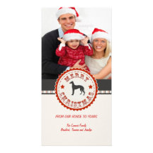 Foto retra del personalizado del perro del galgo d tarjetas con fotos personalizadas