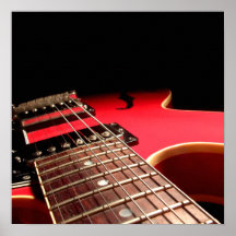 Foto roja de la guitarra eléctrica - PERSONALICE Impresiones