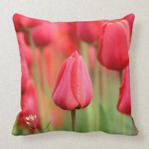 Foto roja de los tulipanes almohadas