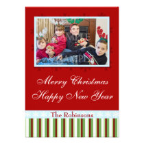 Foto roja TemplateR del navidad invitaciones
