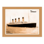 Foto titánica del arte de la sepia tarjeta postal
