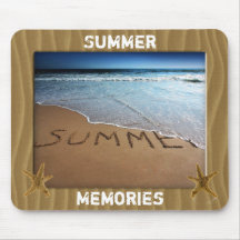 Foto y marco Mousepad de las memorias del verano Tapete De Raton
