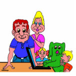 Fotoescultura familia de Grin el perrito verde Esculturas Fotográficas