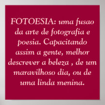 FOTOESIA: uma fusao da arte de fotografia e poe... Poster