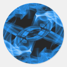 Fotografía abstracta del arte del humo pegatina redonda
