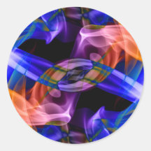 Fotografía abstracta del arte del humo pegatinas redondas