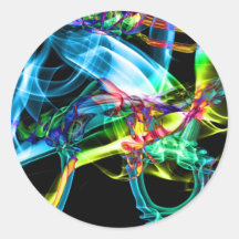 Fotografía abstracta del arte del humo pegatinas  