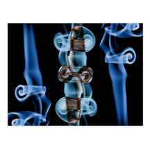 Fotografía abstracta del arte del humo tarjeta postal