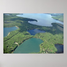 Fotografía aérea Wisconsin septentrional Posters
