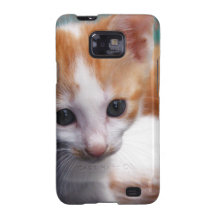 Fotografía anaranjada del gatito samsung galaxy s2 fundas