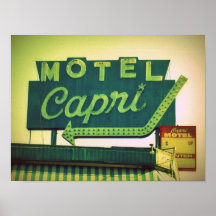 Fotografía de la muestra del motel del vintage de  poster