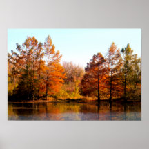Fotografía de las reflexiones del otoño impresiones