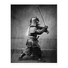 Fotografía de un samurai C. 1860 Tarjetas Postales