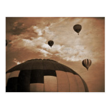 Fotografía del vintage del globo del aire caliente postales