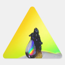 Fotografía líquida - descensos del arco iris pegatinas triangulo