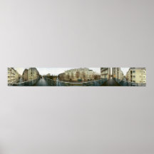 Fotografía panorámica 360 del arte de la pared de  posters