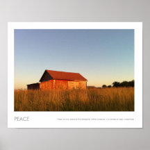 Fotografía roja rural americana del granero posters