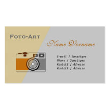 Fotografie-Art Visitenkartenvorlagen