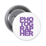 Fotógrafo - texto púrpura pin