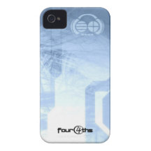 Four4ths:: caso "azul sutil " del iPhone 4/4S iPhone 4 Case-Mate Funda