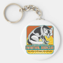 Fox animal del rescate llavero