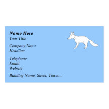 Fox. blanco tarjeta de negocio