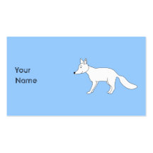 Fox. blanco tarjetas de visita