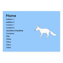 Fox. blanco tarjetas de visita