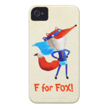 Fox estupendo iPhone 4 Case-Mate protectores