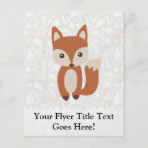 Fox lindo del bebé tarjetón
