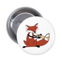 Fox que toca la trompeta pins
