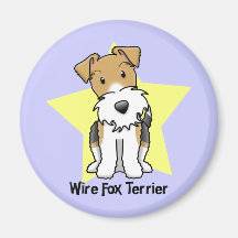 Fox terrier del alambre de la estrella de Kawaii Iman De Frigorífico
