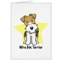 Fox terrier del alambre de la estrella de Kawaii Felicitacion