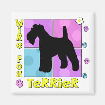 Fox terrier maravilloso del alambre iman de frigorífico