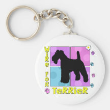 Fox terrier maravilloso del alambre llaveros personalizados