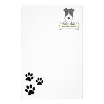 Fox terrier personalizado del alambre papelería de diseño