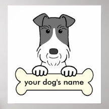 Fox terrier personalizado del alambre posters