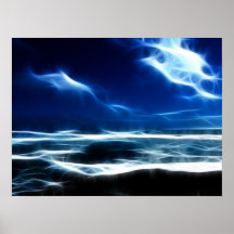 Fract-uno-paisaje marino poster