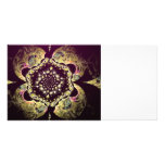 Fractal - adorno floral persa tarjetas fotograficas personalizadas