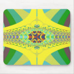 Fractal amarillo del ciempiés alfombrilla de ratón