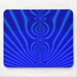 Fractal azul del diseño tapete de ratones