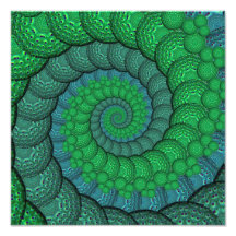 Fractal azul y verde de la pluma del pavo real fotografia