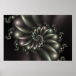 Fractal de Julia del metal Poster
