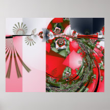 Fractal de la ceremonia de té posters