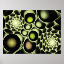 Fractal de la llama de la colmena poster